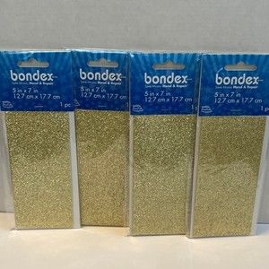 Bondex Glitter Patches Gold 4 Pack No Sew Iron On Patches Crafts Clothing Design